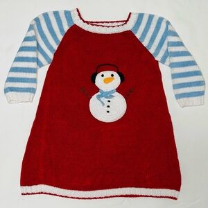 ZackAli 4 Kids snowman knit dress sz 2 EUC smoke free home